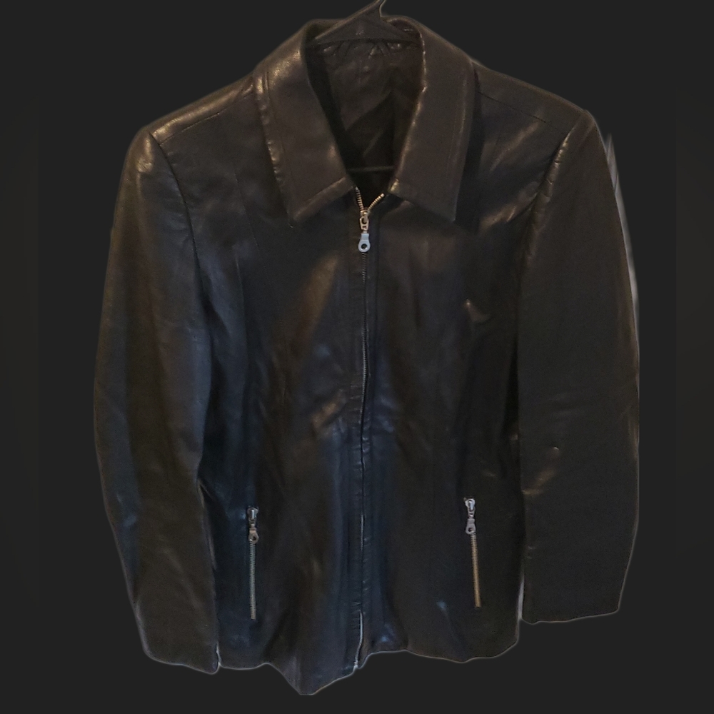 REAL hand made LEATHER JACKET BY world famous Scuola del Cuoio